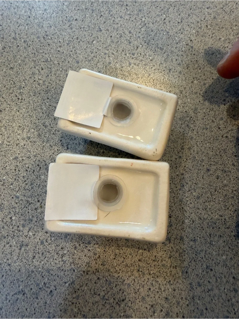 New Crate & Barrel Mini Salt & Pepper Shaker Butter Dish Shaped 2